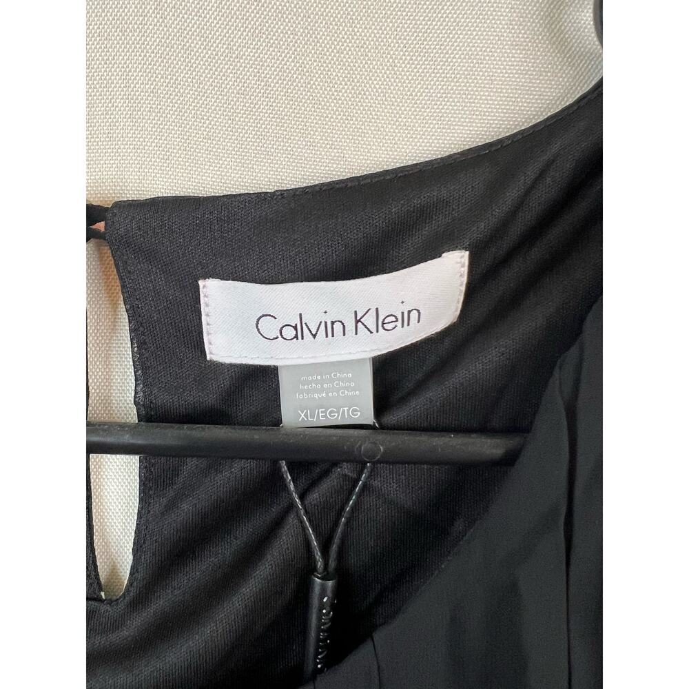 NWT Calvin Klein Black Floral Tank Top Size XL - Picture 5 of 5